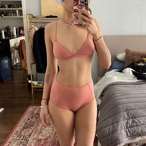 (Set!) STELLA MCCARTNEY Two-piece High Waisted Bikini Set